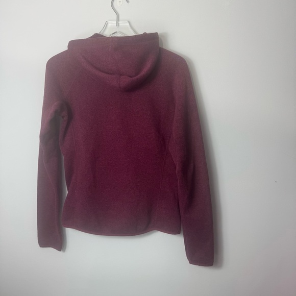 The North Face Womens Medium Maroon Half Zip Button Hooded Knit Pullover 2144 - Picture 3 of 3